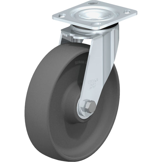 Heavy-Duty Kingpinless Caster, Swivel, 8" (203.2 mm), Nylon, 1250 lbs. (567 kg.)