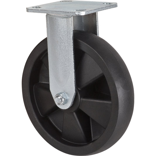 Hi-Temp Caster, Rigid, 8" (203.2 mm), Nylon, 1000 lbs. (453 kg.)