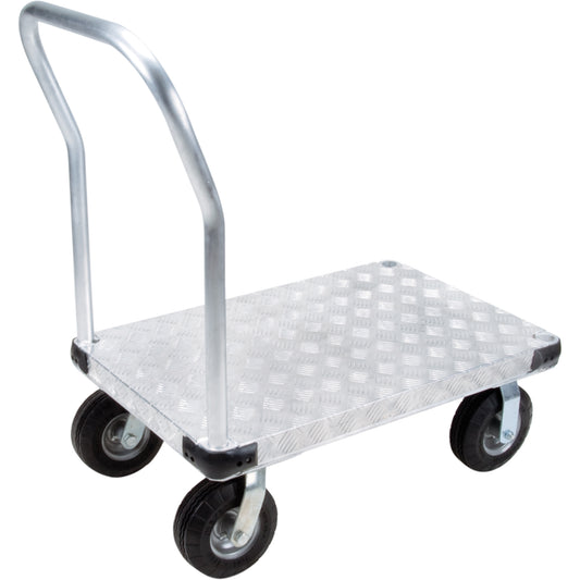 Aluminum Platform Truck, 24" W x 48" L, 1100 lbs. Cap., Flat Free Wheels
