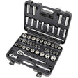 ISK-1249SM SAE/Metric Socket Set, 49 Pcs, 1/2" Drive Size, Deep