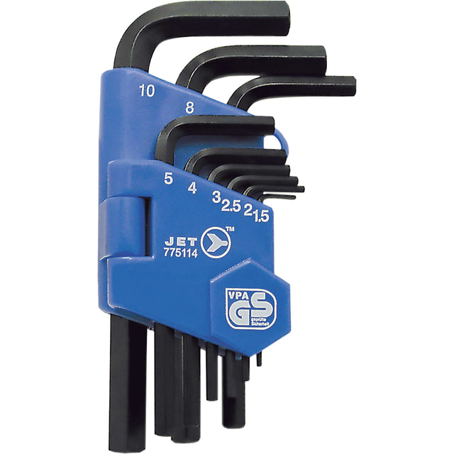JHK-9M Short Arm Hex Key Set, 9 Pcs., Metric