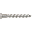 Lag Screw, 5/16" x 3-1/2" L, Zinc Plated