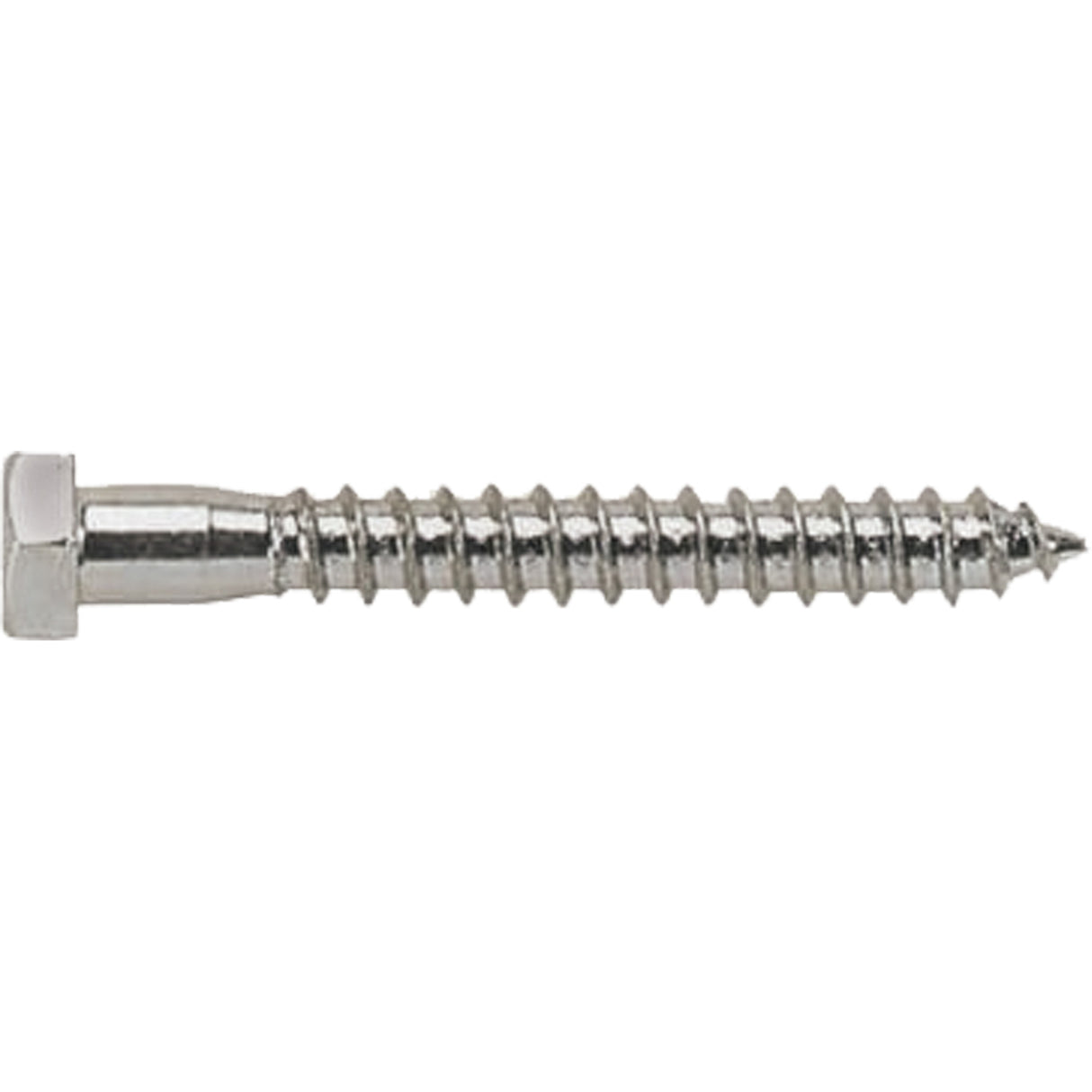 Lag Screw, 5/16" x 3-1/2" L, Zinc Plated
