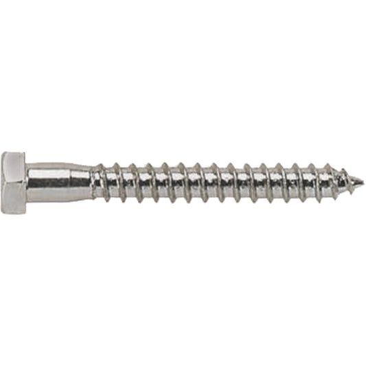 Lag Bolt, 5/16" x 4" L, Zinc Plated