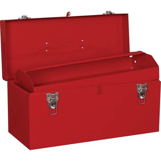 Heavy-Duty Tool Box, 8-1/2" D x 20" W x 9-1/2" H, Red