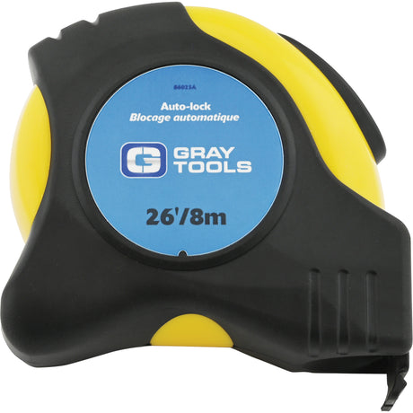Auto-Lock Tape Measure, 1" x 26/8 m, Imperial & Metric Graduations