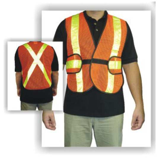  Workhorse® Traffic Vest , High Visibility Orange, Polyester