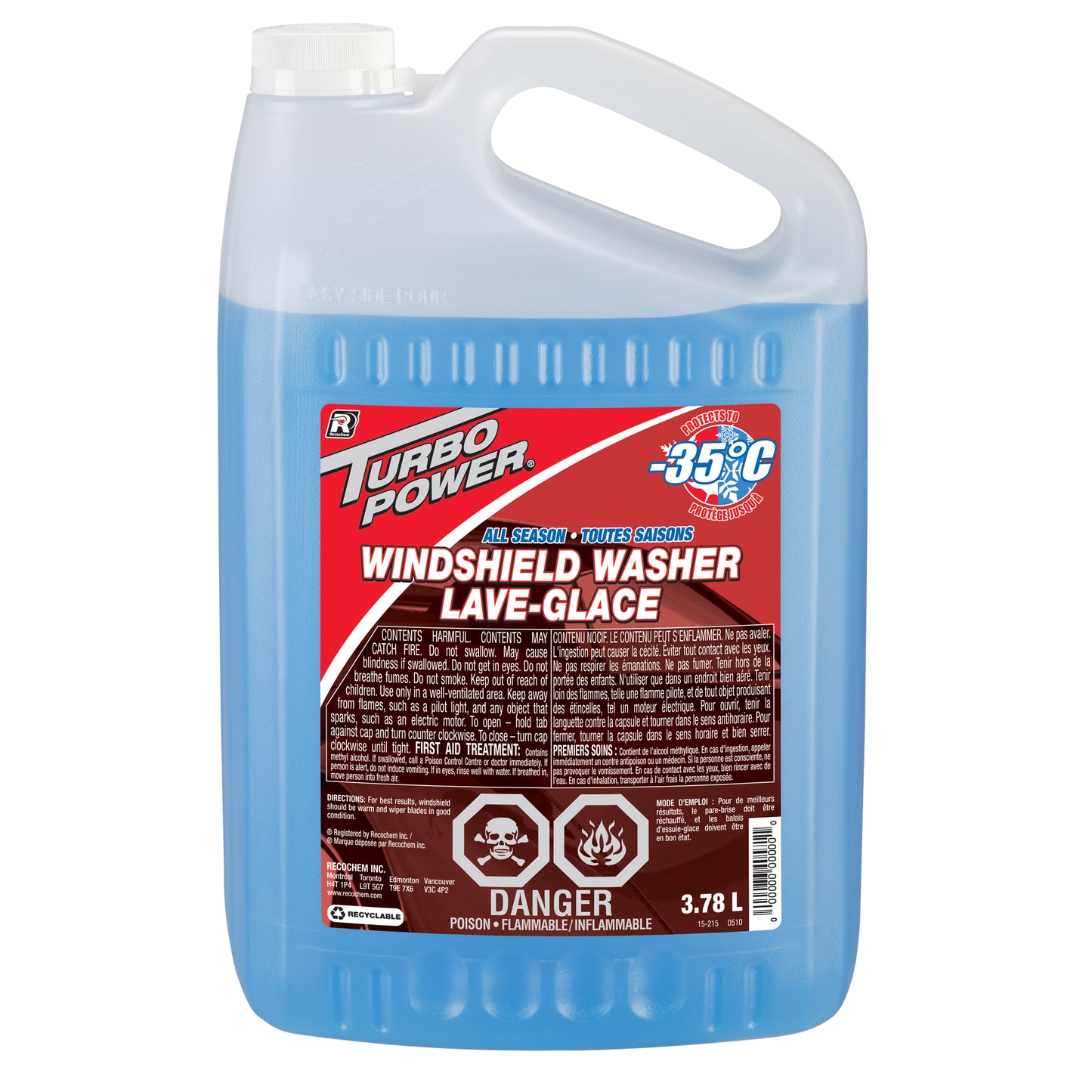 Turbo Power® All-Season Windshield Washer Fluid, Jug, 3.78 L