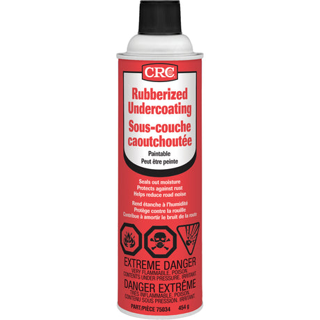 Rubberized Spray Undercoating, 16 oz./454 g/473 ml, Aerosol Can, Black