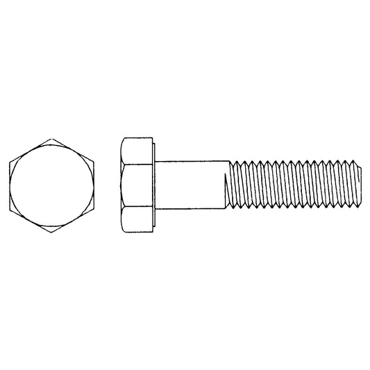 Hex Head Cap Screw, 3/8" Dia., 1-1/2" L, Stainless Steel, Coarse, Grade 18-8 Stainless Steel