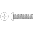 Pan Head Machine Screws, #8-32 x 1/2" L, Zinc Plated