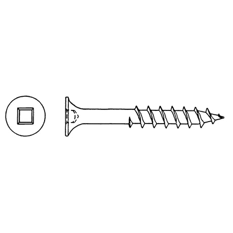 Deck Screws, #8 x 1-3/4" L, Green