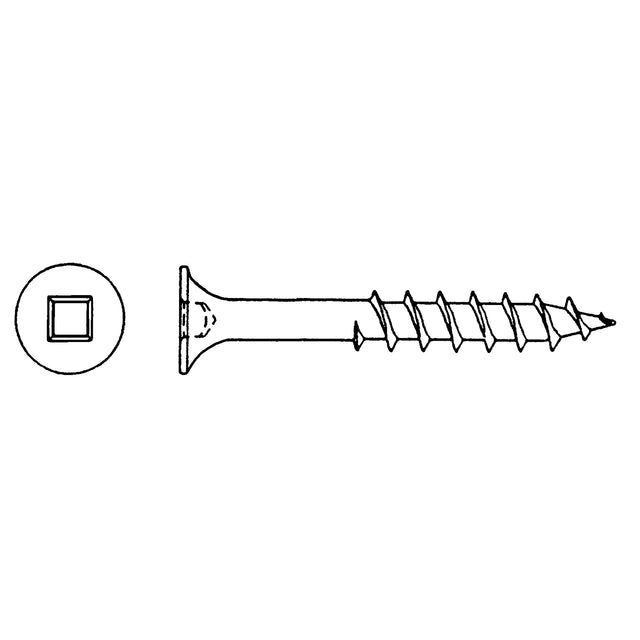Deck Screws, #8 x 1-3/4" L, Green
