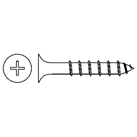 Drywall Screws, #6 x 2" L, Black Oxide