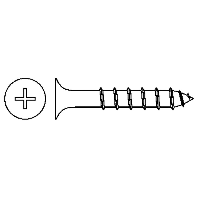Drywall Screws, #6 x 1-1/4" L, Black Oxide