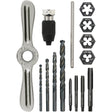 Tap and Die Set with Hex-Lok™ 2-in-1 Handle, 15 Pieces