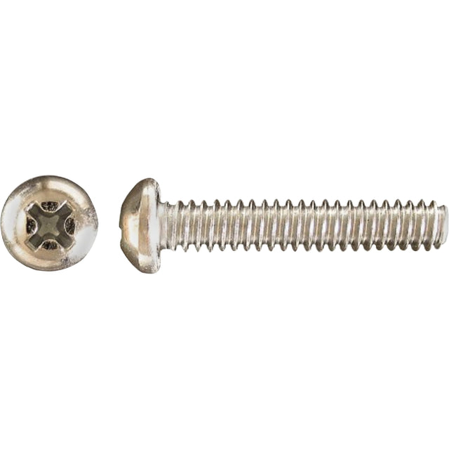 Pan Phillips HD Machine Screws, #10 x 1" L, Zinc Plated