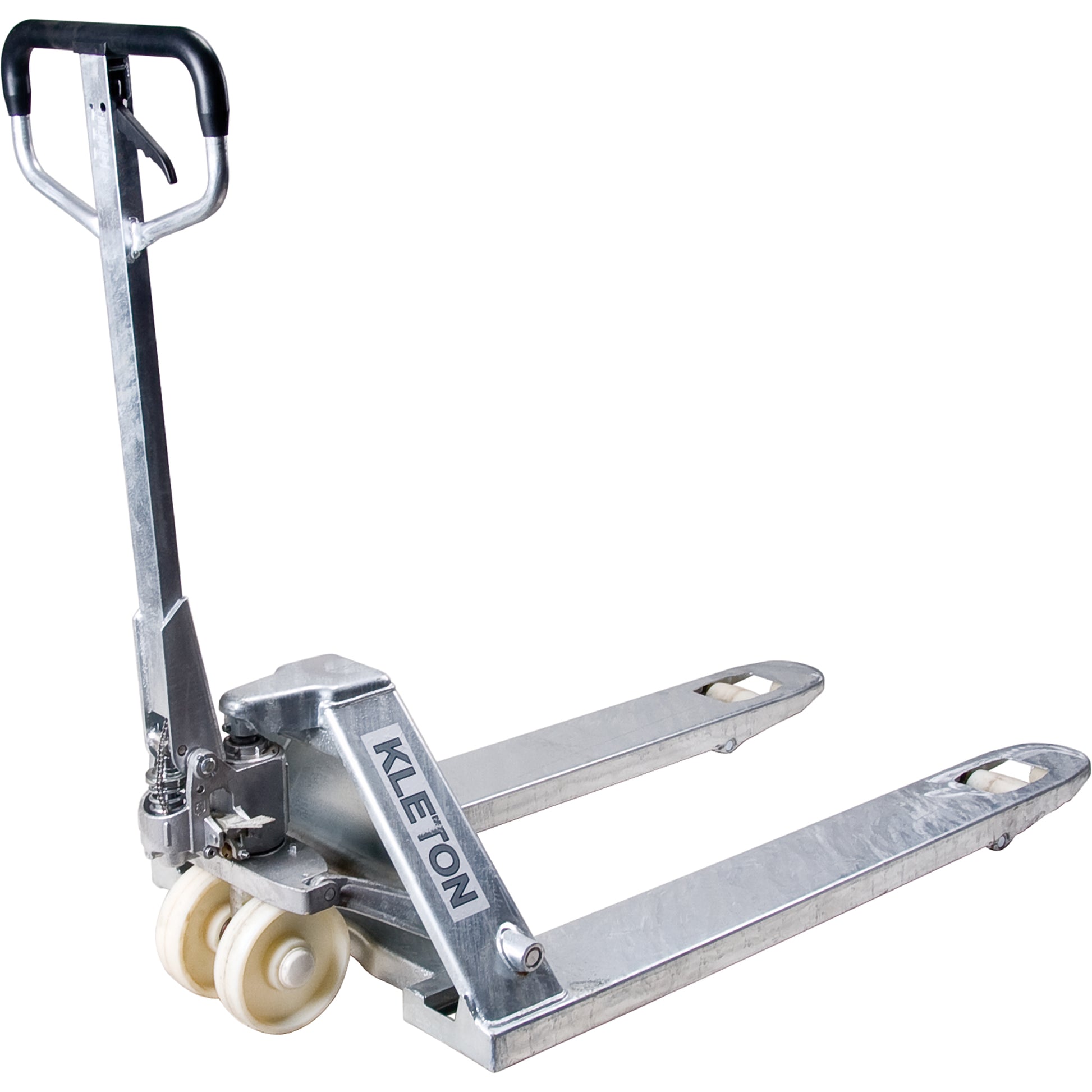 Hydraulic Pallet Trucks, Galvanized, 48" L x 27" W, 5500 lbs. Capacity