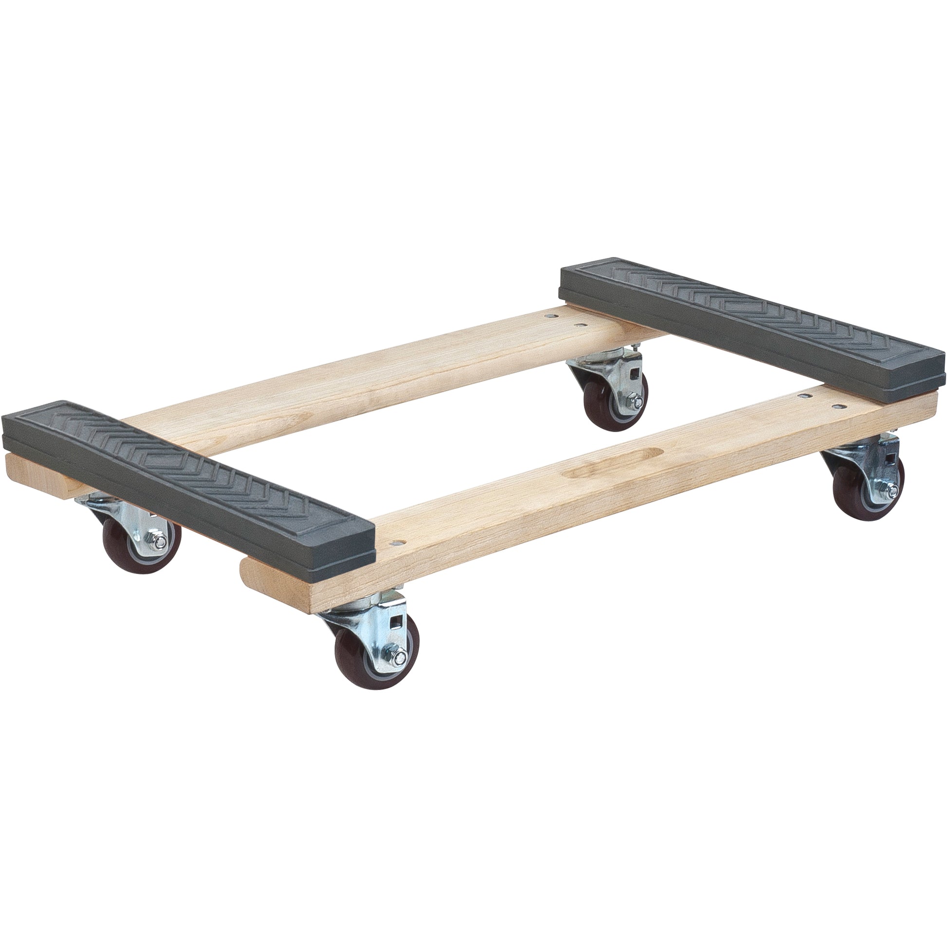 Rubber Ends Hardwood Dolly, Wood Frame, 18" W x 30" D x 7" H, 1400 lbs. Capacity