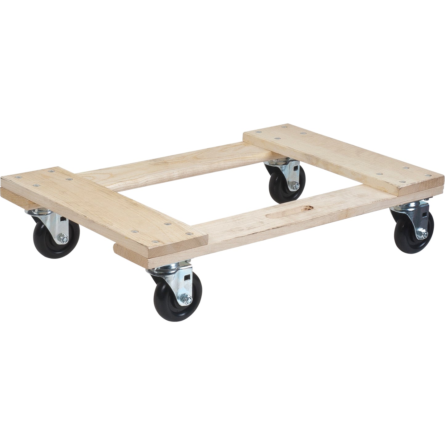 Hardwood Dolly, Polyolefin Wheels, 900 lbs. Capacity, 18" W x 30" D x 7" H