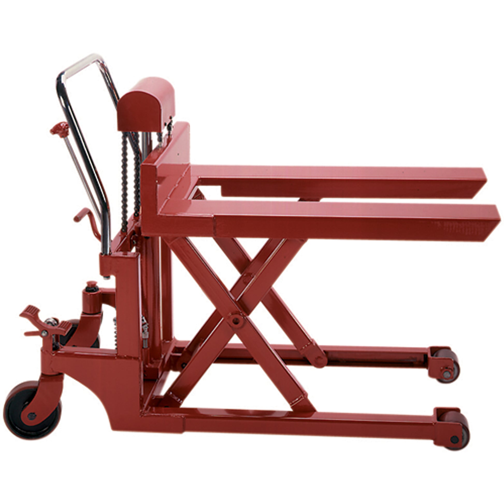 Scissor Pallet Lifter, 44" L x 27" W, Steel, 1100 lbs. Capacity