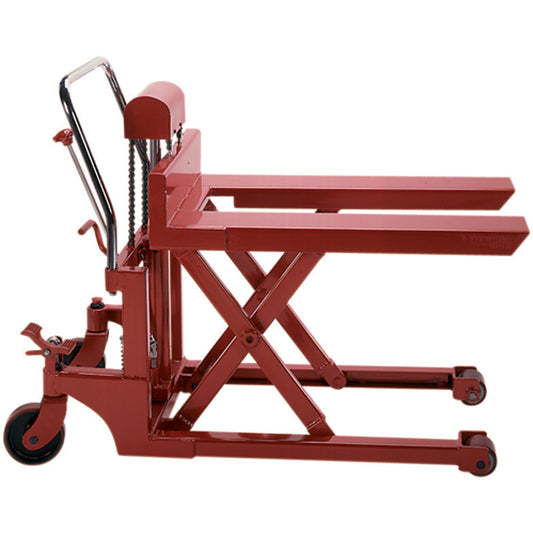 Scissor Pallet Lifter, 44" L x 27" W, Steel, 1100 lbs. Capacity