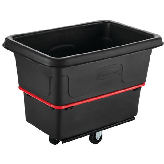 Heavy-Duty Utility Truck, Black Recycled Plastic, 26"/38-3/8" L x 26"/38-2/5" W x 28-1/4"/28-3-10" H, 8 cu. Ft. Volume, 700 lbs. Capacity