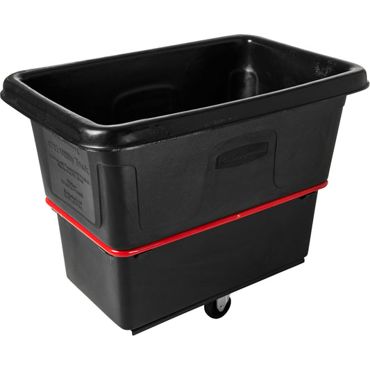Heavy-Duty Utility Cube Truck, Black Recycled Plastic, 43-1/4" L x 28" W x 33-3/4" H, 12 cu. ft. Volume, 800 lbs. Capacity