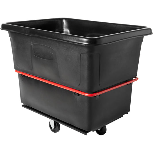 Heavy-Duty Utility Cube Truck, Black Recycled Plastic, 48-1/4" L x 34-1/8" W x 37-7/8" H, 20 cu. ft. Volume, 1200 lbs. Capacity