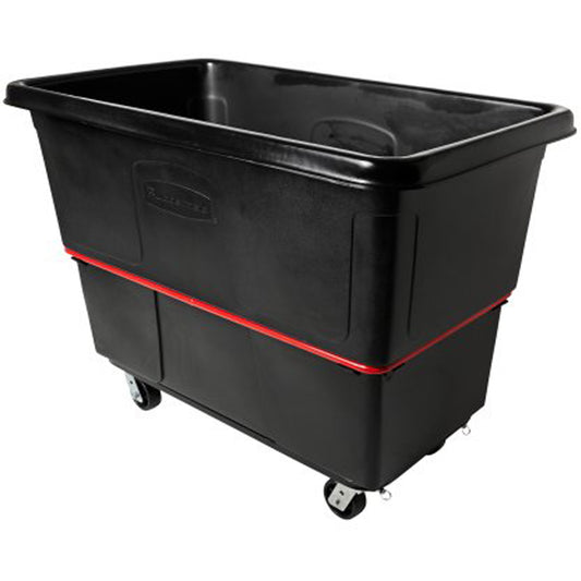 Heavy-Duty Utility Truck, Black Recycled Plastic, 59"/34-5/8" L x 34"/59-1/64" W x 42-1/16"/42-7/8" H, 27 cu. ft. Volume, 1200 lbs. Capacity