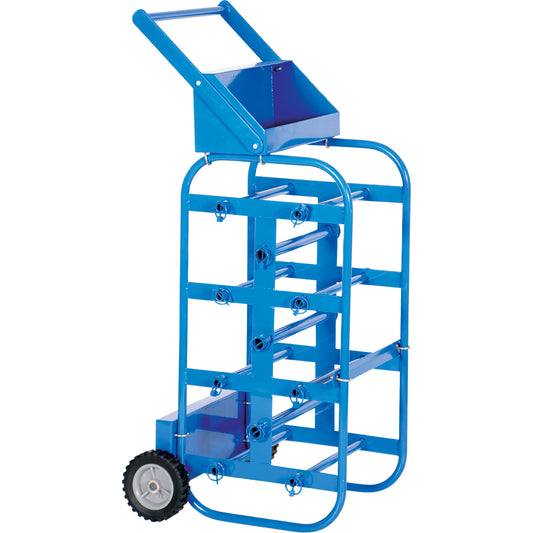 Portable Wire Reel Caddy, Steel, 11 Rod, 19-1/2" W x 43-1/4" H x 17-1/2" D, 150 lbs. Capacity