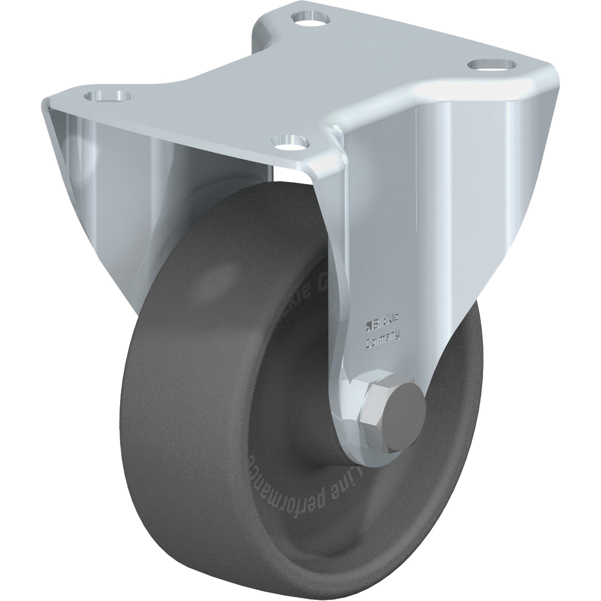 Caster, Rigid, 4" (101.6 mm), Heat-Resistant Thermoplastic, 550 lbs. (249.5 kg.)
