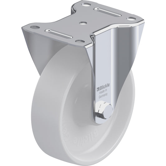 Caster, Rigid, 6-5/16" (160.3375 mm), Nylon, 880 lbs. (400 kg.)