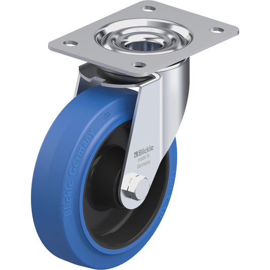 Caster, Swivel, 6-5/16" (160.3375 mm), Hard Rubber, 660 lbs. (300 kg.)