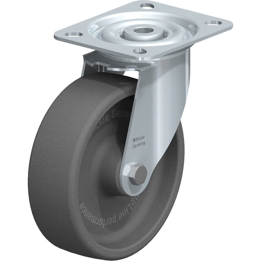 Caster, Swivel, 5" (127 mm), Heat-Resistant Thermoplastic, 330 lbs. (150 kg.)