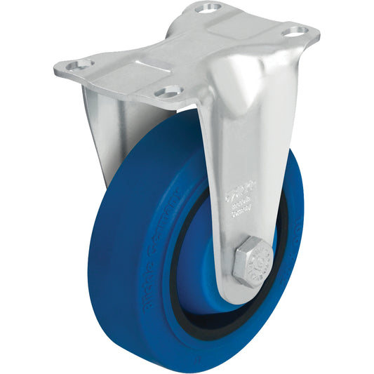 Caster, Rigid, 4" (101.6 mm), Hard Rubber, 400 lbs. (181 kg.)