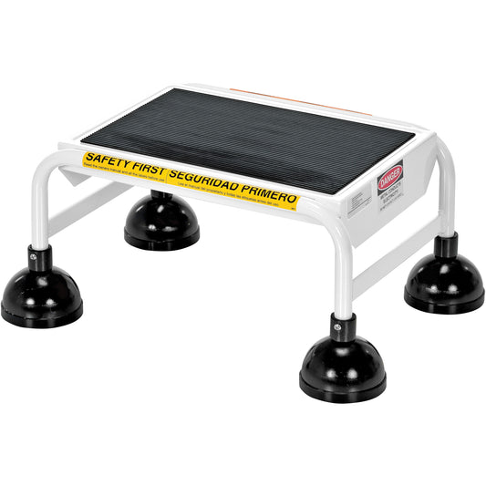 Stop-Step Ladders, 1 Steps, 16" Step Width, 9-9/16" Platform Height, Steel