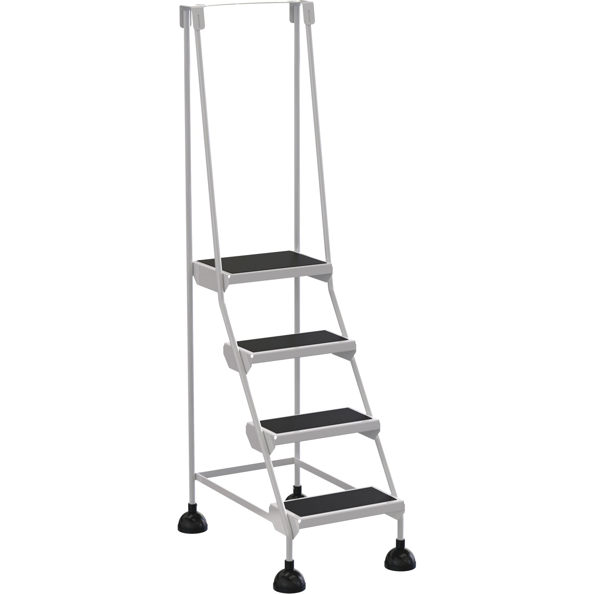 Stop-Step Ladders, 4 Steps, 16" Step Width, 38-3/16" Platform Height, Steel