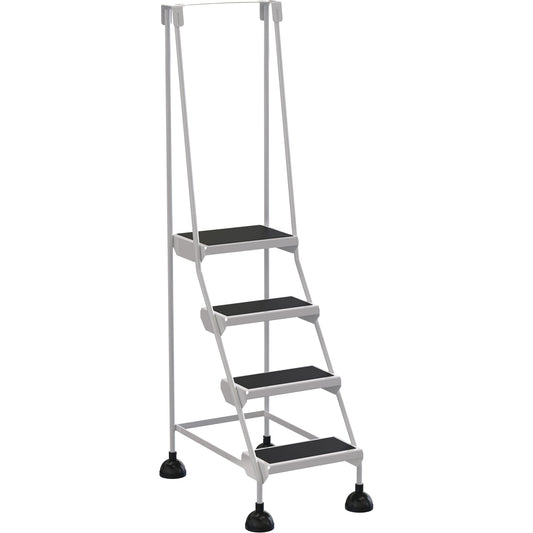 Stop-Step Ladders, 4 Steps, 16" Step Width, 38-3/16" Platform Height, Steel