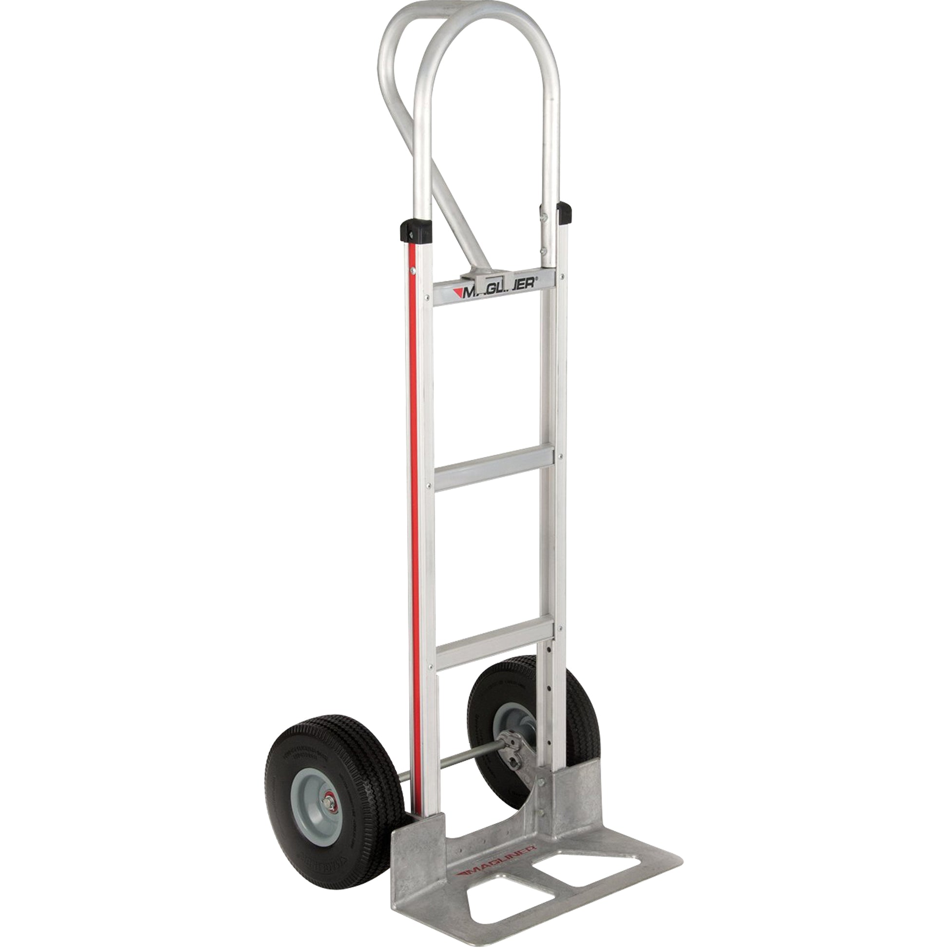 Straight Back Hand Truck, P-Handle Handle, Aluminum, 52" Height, 500 lbs. Capacity