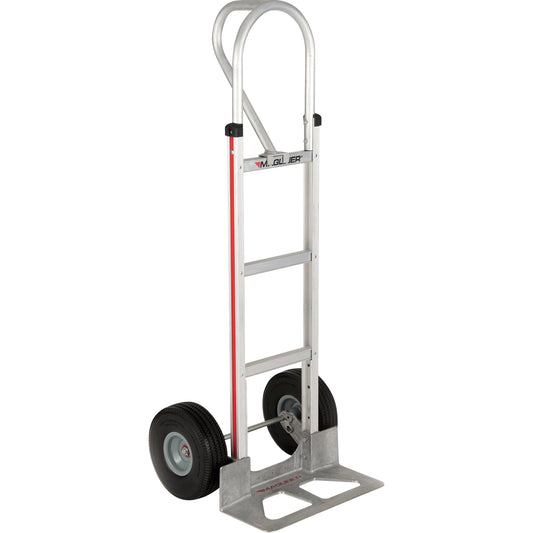 Straight Back Hand Truck, P-Handle Handle, Aluminum, 52" Height, 500 lbs. Capacity
