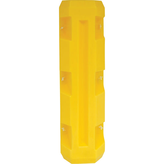 Slim Column Protector, 6" x 6" Inside Opening, 12" L x 12" W x 42" H, Yellow