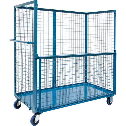 Wire Mesh Stock Truck, Steel, 30" x 55" x 72", 1200 lbs. Capacity