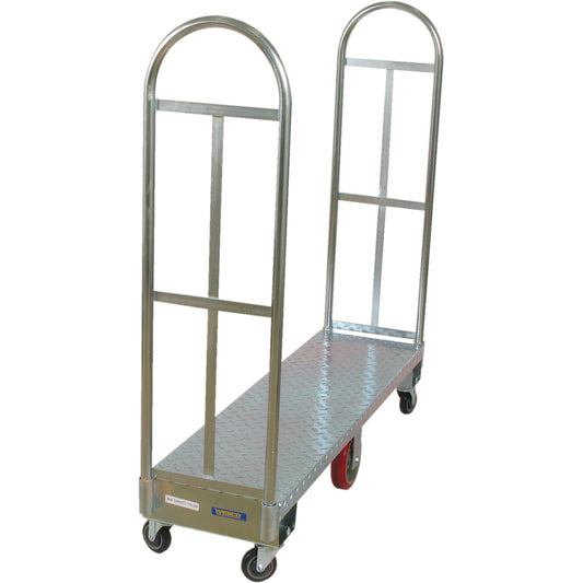 U-Boat Platform Truck, 60" L x 16" W, 1750 lbs. Capacity, Polyurethane Casters
