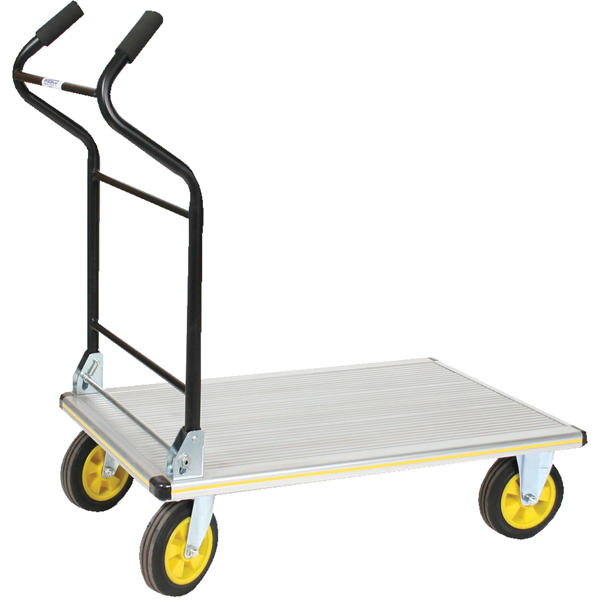 Folding Ergo-Handle Platform Truck, Aluminum, 660 lbs., 35-1/2" L x 24" W, 41" High