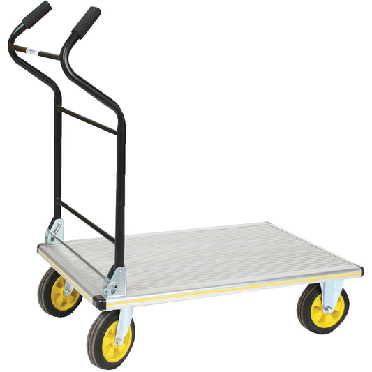 Folding Ergo-Handle Platform Truck, Aluminum, 660 lbs., 35-1/2" L x 24" W, 41" High