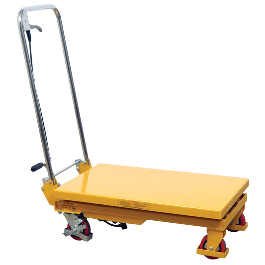 Hydraulic Scissor Lift Table, 17.75" L x 27.5" W/27-1/2" L x 17-3/4" W, Steel, 330 lbs. Capacity