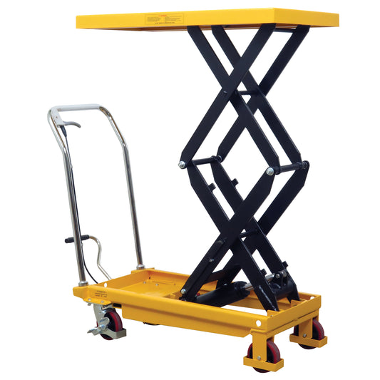 Hydraulic Scissor Lift Table, 19.5" L x 35.5" W/35-1/2" L x 19-1/2" W, Steel, 770 lbs. Capacity