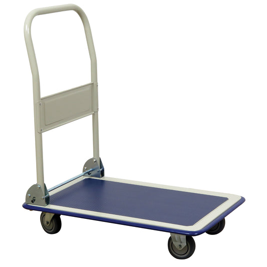 Folding Handle Platform Truck, Steel, 440 lbs., 29" L x 19" W, 32-1/2" High
