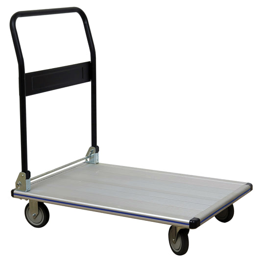 Folding Handle Platform Truck, Aluminum, 550 lbs., 35-1/2" L x 24" W, 35-1/2" High